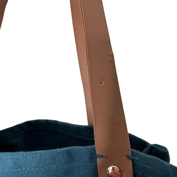 FEED Projects Canvas Market Tote in Sea Blue - Picture 8 of 10